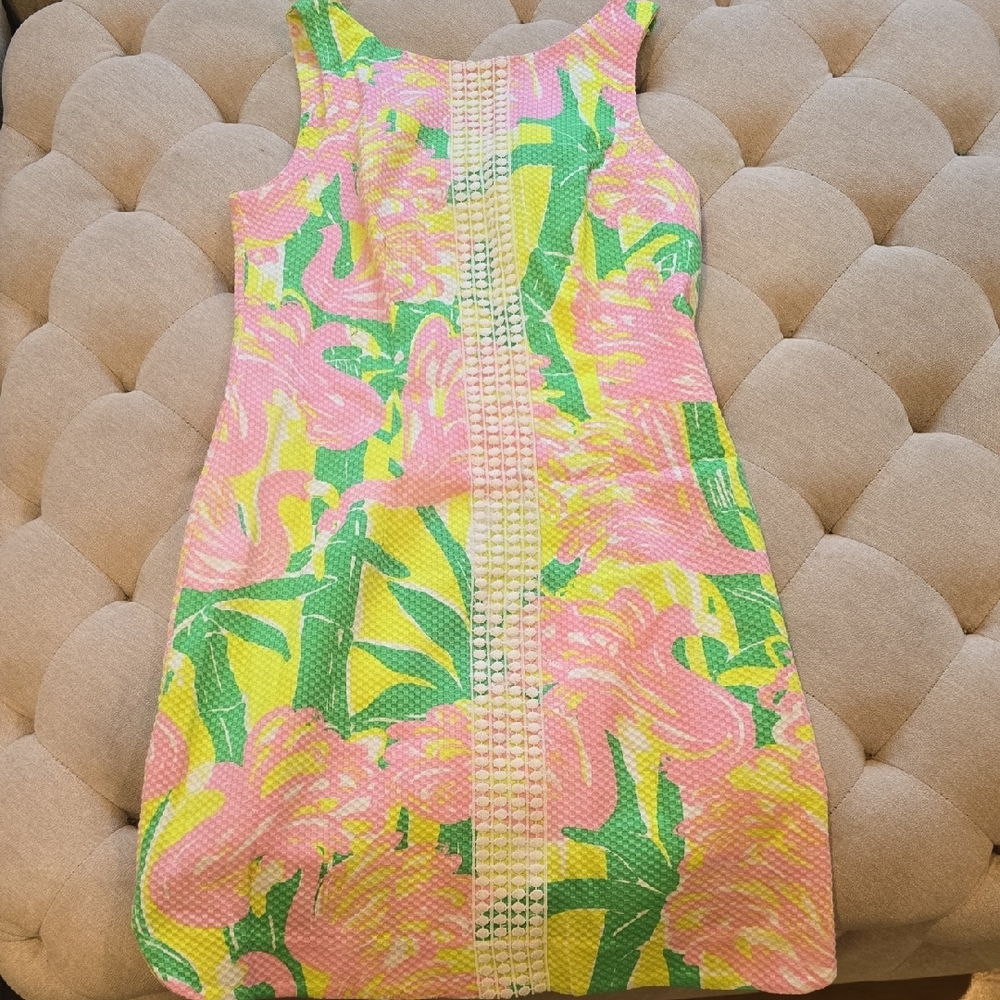 Lilly Pulitzer Pink and Green Floral Dress